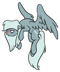 Size: 662x791 | Tagged: safe, artist:egophiliac, derpibooru import, oc, oc only, oc:cold season, pegasus, pony, bags under eyes, frown, red nosed, sick