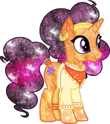 Size: 4449x5000 | Tagged: safe, artist:baumkuchenpony, artist:xxdigiradiancexx, derpibooru import, saffron masala, spice up your life, absurd resolution, galaxy, galaxy mane, simple background, solo, stars, transparent background, vector