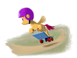 Size: 3200x2400 | Tagged: safe, artist:lemon-bitter-twist, derpibooru import, scootaloo, cutie mark, helmet, newbie artist training grounds, scooter, solo, the cmc's cutie marks