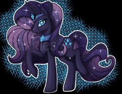 Size: 800x618 | Tagged: safe, artist:sciggles, derpibooru import, nightmare rarity, solo, watermark