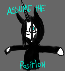 Size: 300x329 | Tagged: safe, artist:tenenbris, derpibooru import, oc, oc only, oc:culpa, pony, unicorn, clothes, hoodie, incoming hug, reaction image, square horn