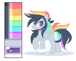 Size: 1024x819 | Tagged: safe, artist:sallylapone, derpibooru import, oc, oc only, offspring, parent:rainbow dash, parent:soarin', parents:soarindash, reference sheet, solo