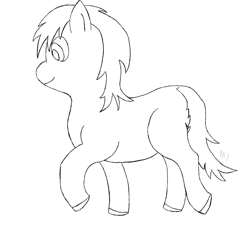 Size: 1500x1500 | Tagged: safe, artist:avering, derpibooru import, generic pony, monochrome, newbie artist training grounds, solo