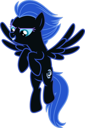 Size: 1024x1532 | Tagged: safe, artist:blah23z, derpibooru import, night glider, nightmare moon, recolor, solo