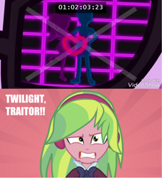 Size: 1066x1170 | Tagged: safe, edit, screencap, lemon zest, sci-twi, timber spruce, twilight sparkle, eqg summertime shorts, equestria girls, mad twience, female, mad twience shipping goggles, male, meme, shipping, straight, timbertwi, timberzest, traitor