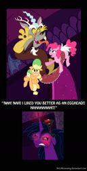 Size: 1006x1963 | Tagged: safe, artist:strixmoonwing, derpibooru import, applejack, discord, pinkie pie, twilight sparkle, twilight sparkle (alicorn), alicorn, earth pony, pony, nightmare twilight, nightmarified, rescue, tyrant sparkle