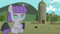 Size: 1920x1080 | Tagged: safe, artist:magpie-pony, derpibooru import, boulder (pet), maud pie, pony, baby, baby pony, cute, maudabetes, sonic scare-boom, youtube link