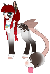 Size: 1047x1548 | Tagged: safe, artist:doekitty, derpibooru import, oc, oc only, oc:katty, oc:kitty, monster pony, original species, piranha plant pony, augmented tail