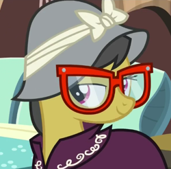 Size: 394x388 | Tagged: safe, derpibooru import, screencap, a.k. yearling, daring do, pony, stranger than fan fiction, lidded eyes, solo