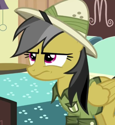 Size: 437x474 | Tagged: safe, derpibooru import, screencap, daring do, pony, stranger than fan fiction, solo, upset