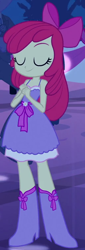 Size: 258x758 | Tagged: safe, derpibooru import, screencap, apple bloom, microchips, equestria girls, boots, clothes, cowboy boots, cropped, dress, fall formal, fall formal outfits, outfit catalog, solo, wiki, wikipedia