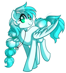 Size: 1851x2040 | Tagged: safe, artist:xnightmelody, derpibooru import, oc, oc only, pegasus, pony, commission, female, jewelry, mare, necklace, solo