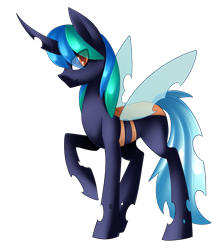 Size: 1843x2100 | Tagged: safe, artist:scarlet-spectrum, derpibooru import, oc, oc only, oc:princess midnight, changeling, changeling oc, simple background, solo, transparent background