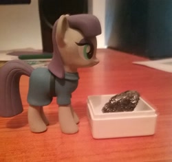 Size: 1944x1832 | Tagged: safe, artist:magicnova, derpibooru import, maud pie, figurine, irl, photo, rock, toy