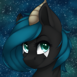 Size: 500x500 | Tagged: safe, artist:silentwulv, derpibooru import, oc, oc only, oc:river wolf, pony, bust, female, mare, night, solo
