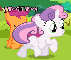 Size: 640x540 | Tagged: safe, derpibooru import, edit, edited screencap, screencap, scootaloo, sweetie belle, caption, image macro, meme