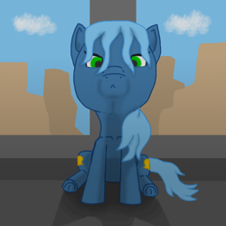 Size: 700x700 | Tagged: safe, artist:planetkiller, derpibooru exclusive, derpibooru import, oc, oc only, oc:adora belle, pony, bobblehead, five o'clock shadow, serious face, shading practice, solo