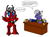 Size: 2600x1900 | Tagged: safe, artist:blackrhinoranger, derpibooru import, gladmane, viva las pegasus, beast wars, crossover, hasbro, inferno, jim byrnes, luxo's ball, pixar, speech bubble, transformers, voice actor joke