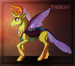 Size: 1258x1108 | Tagged: safe, artist:pocki07, derpibooru import, thorax, changedling, changeling, to where and back again, king thorax, solo