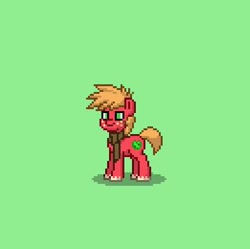 Size: 392x390 | Tagged: safe, derpibooru import, big macintosh, earth pony, pony, clothes, male, pixel art, pony town, scarf, solo, stallion