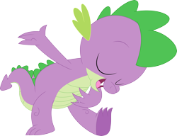 Size: 3569x2746 | Tagged: safe, artist:porygon2z, derpibooru import, spike, dragon, a dog and pony show, eyes closed, fangs, male, open mouth, simple background, solo, transparent background, vector