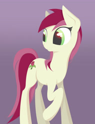 Size: 3895x5100 | Tagged: safe, artist:theotherdash, derpibooru import, roseluck, raised hoof, simple background, solo