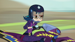 Size: 1280x720 | Tagged: safe, derpibooru import, indigo zap, equestria girls, motocross, solo