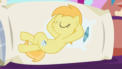 Size: 1280x720 | Tagged: safe, derpibooru import, edit, edited screencap, screencap, noi, stranger than fan fiction, body pillow, body pillow meme, exploitable meme, filly, meme, pillow