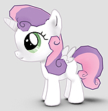 Size: 157x162 | Tagged: safe, derpibooru import, sweetie belle, alicorn, pony, alicornified, gameloft, race swap, solo, sweetiecorn