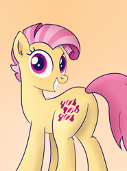 Size: 998x1352 | Tagged: safe, artist:bluemeganium, derpibooru import, candy mane, pony, simple background, solo