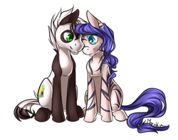 Size: 800x635 | Tagged: safe, artist:moenkin, derpibooru import, oc, oc only, oc:panda brush, oc:zeela, earth pony, pony, zebra, female, male, shipping, simple background, straight, transparent background