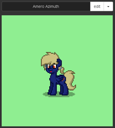 Size: 413x460 | Tagged: safe, derpibooru import, oc, oc only, oc:amero azimuth, pegasus, pony, :p, cute, green background, pony town, simple background, smiling, solo, tongue out