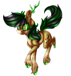 Size: 2067x2221 | Tagged: safe, artist:immagoddampony, derpibooru import, oc, oc only, oc:blind jump, antlers, cloven hooves, solo