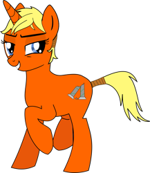 Size: 789x909 | Tagged: safe, artist:darkshadowhart, derpibooru import, oc, oc only, oc:terra the thorned, pony, unicorn, grin, smiling, solo