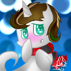 Size: 1000x1000 | Tagged: safe, artist:doctor maniac, derpibooru import, oc, oc only, ghost, pony, unicorn, chibi, cute, solo, starry eyes, wingding eyes