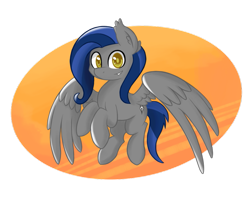 Size: 999x799 | Tagged: safe, artist:citizensmiley, derpibooru import, oc, oc only, oc:bernd, ear fluff, looking at you, smiling, solo, spread wings