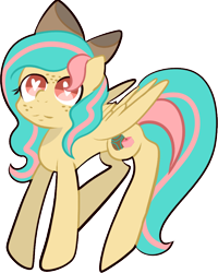 Size: 942x1180 | Tagged: safe, artist:parashy, derpibooru import, oc, oc only, oc:vanilla ganache, pegasus, pony, female, heart eyes, looking up, mare, solo, wingding eyes