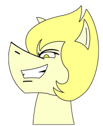 Size: 699x850 | Tagged: safe, artist:combatkaiser, derpibooru import, ponified, simple background, smirk, smug, solo, steven universe, transparent background, yellow pearl (steven universe)