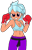 Size: 631x982 | Tagged: safe, artist:toyminator900, derpibooru import, frosty orange, equestria girls, belly button, black belt, boxing, boxing gloves, breasts, cleavage, clothes, female, midriff, smiling, solo, tanktop