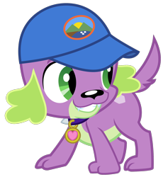 Size: 1806x1963 | Tagged: safe, artist:sketchmcreations, derpibooru import, spike, spike the regular dog, dog, equestria girls, legend of everfree, hat, simple background, solo, transparent background, vector