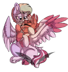 Size: 1024x1095 | Tagged: safe, artist:perspicaciouspegasus, derpibooru import, oc, oc only, cloven hooves, hug, simple background, transparent background