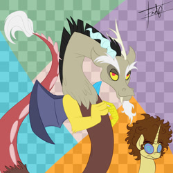 Size: 1024x1024 | Tagged: safe, artist:eat-at-eriks, derpibooru import, discord, oc, pony, unicorn, hypnosis, hypnotized