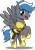 Size: 3009x4282 | Tagged: safe, artist:vector-brony, derpibooru import, oc, oc only, oc:cloud zapper, pegasus, pony, absurd resolution, armor, cute, flash puppet, happy, inkscape, looking at you, open mouth, royal guard, solo, sword, vector