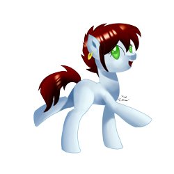 Size: 2000x2000 | Tagged: safe, artist:redember00, derpibooru import, oc, oc only, earth pony, pony, ear piercing, earring, jewelry, piercing, solo