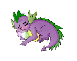 Size: 791x636 | Tagged: safe, artist:toxiee, derpibooru import, spike, dragon, cute, sleeping, solo, spikabetes