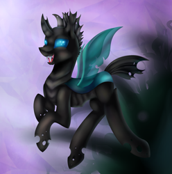 Size: 1933x1951 | Tagged: safe, artist:twillybrownie, derpibooru import, thorax, changeling, the times they are a changeling, smiling, solo