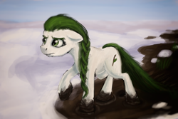 Size: 800x533 | Tagged: safe, artist:sa1ntmax, derpibooru import, oc, irritated, ponified, spring, winter