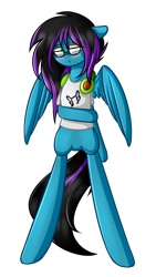 Size: 1024x1820 | Tagged: safe, artist:despotshy, derpibooru import, oc, oc only, oc:despy, pegasus, pony, bipedal, clothes, headphones, shirt, simple background, solo, transparent background