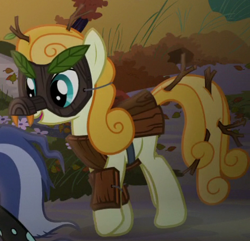 Size: 474x457 | Tagged: safe, derpibooru import, screencap, junebug, pony, timber wolf, scare master, background pony, clothes, costume, nightmare night costume