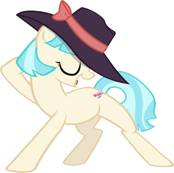 Size: 4083x4052 | Tagged: safe, artist:ironm17, derpibooru import, coco pommel, rarity investigates, absurd resolution, hat, pose, simple background, solo, transparent background, vector